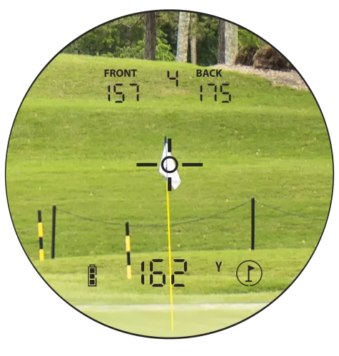 Rangefinder golf afstandsmeter view